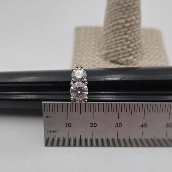 Size 8.75 Gold Over Sterling Silver Quality Cubic Zirconia Gems Ring A3222 - Picture 8 of 9
